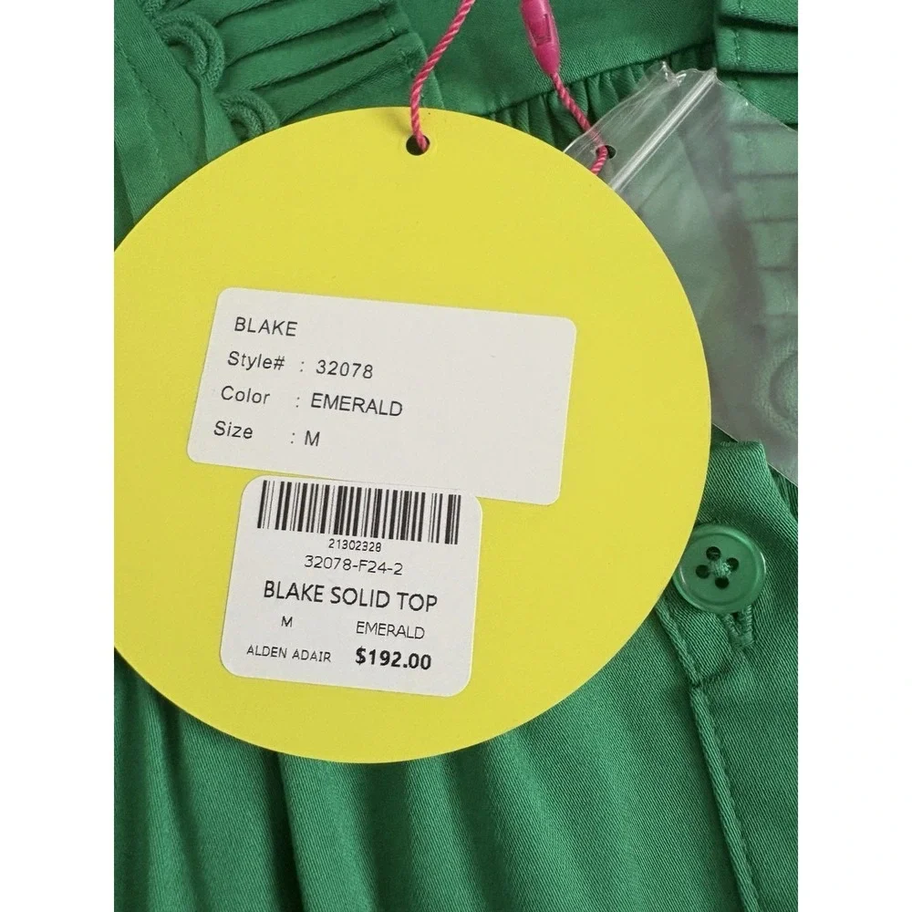NWT Alden Adair - Blake Top emerald M - Picture 4 of 7